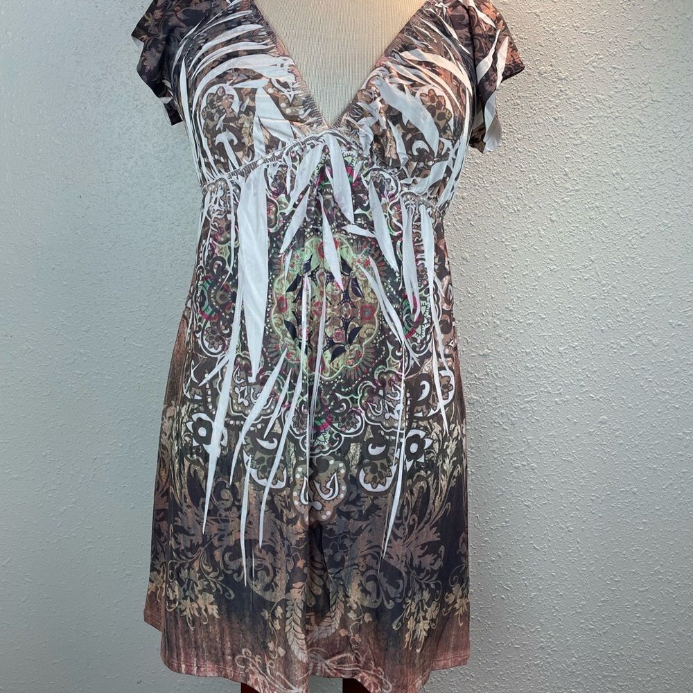 EUC American Dream Womens Top with Lace and Open Back Size S